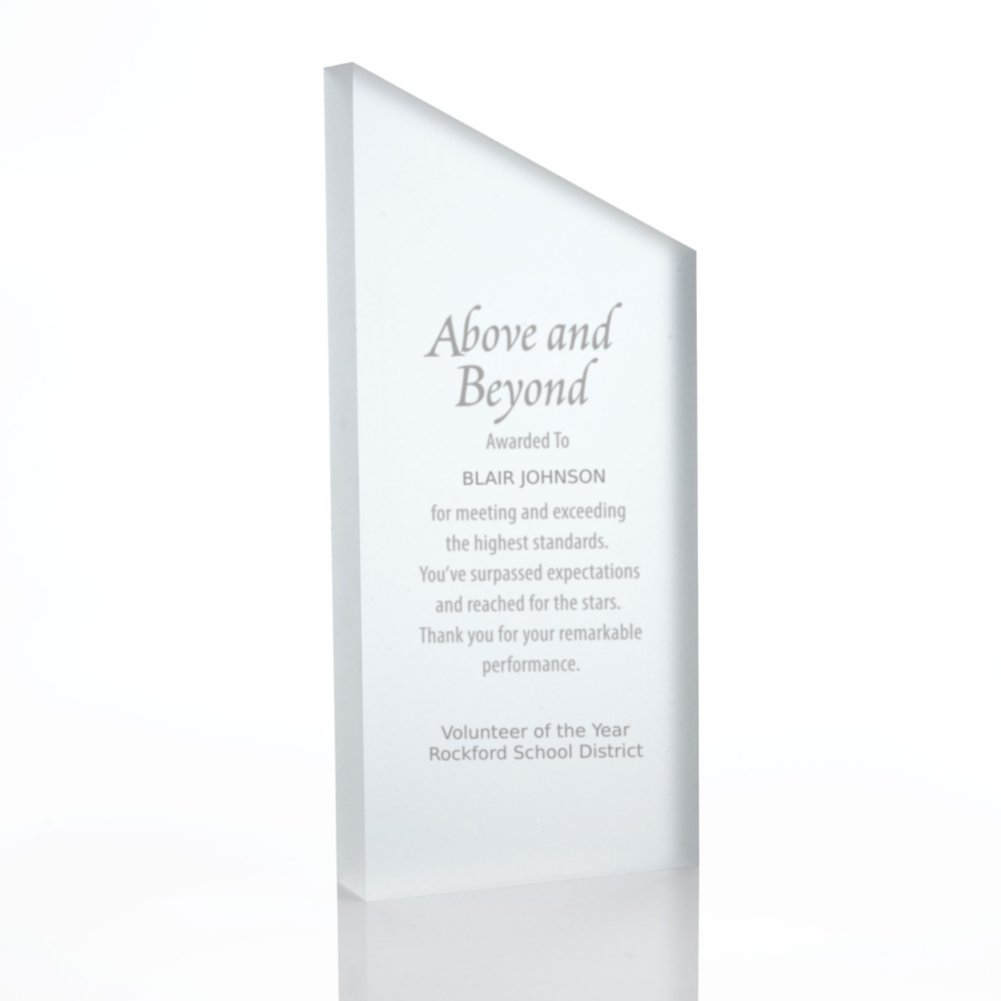 View larger image of Frosted Acrylic Trophy - Slanted Rectangle